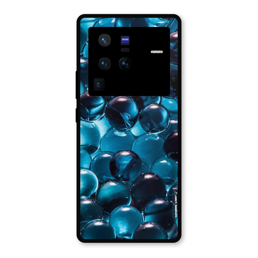 Blue Abstract Balls Metal Back Case for Vivo X80 Pro