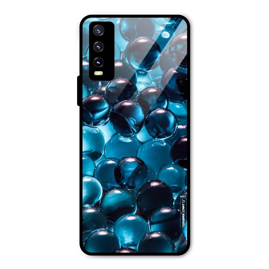 Blue Abstract Balls Metal Back Case for Vivo Y20g