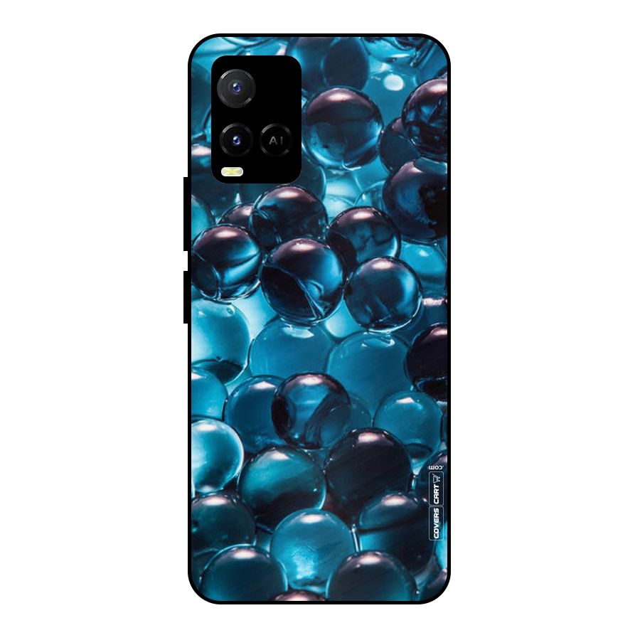 Blue Abstract Balls Metal Back Case for Vivo Y21A
