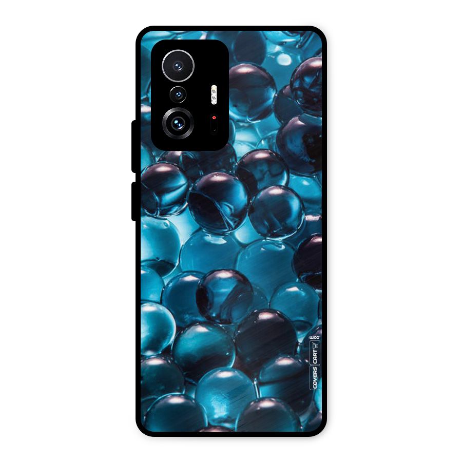 Blue Abstract Balls Metal Back Case for Xiaomi 11T Pro