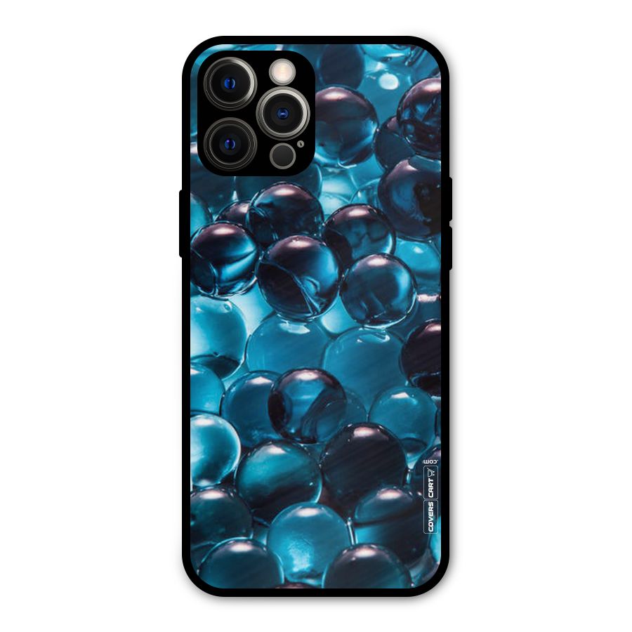 Blue Abstract Balls Metal Back Case for iPhone 12 Pro Max