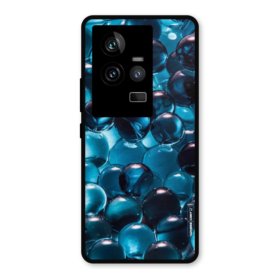 Blue Abstract Balls Metal Back Case for iQOO 11 5G