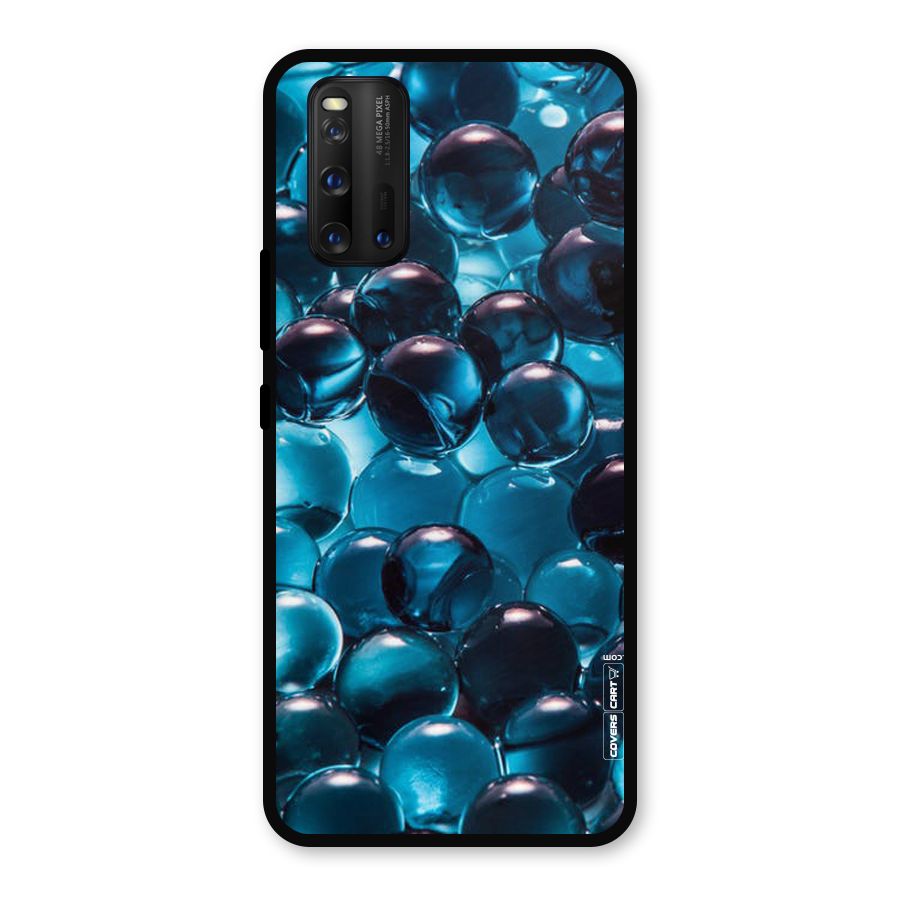 Blue Abstract Balls Metal Back Case for iQOO 3