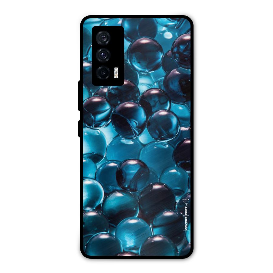 Blue Abstract Balls Metal Back Case for iQOO 7 5G
