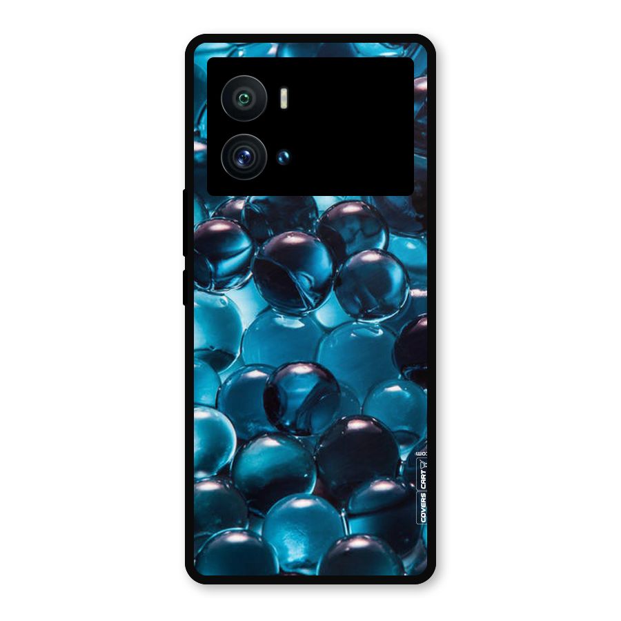 Blue Abstract Balls Metal Back Case for iQOO 9 Pro