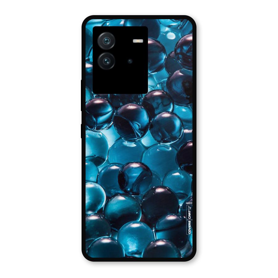 Blue Abstract Balls Metal Back Case for iQOO Neo 6 5G