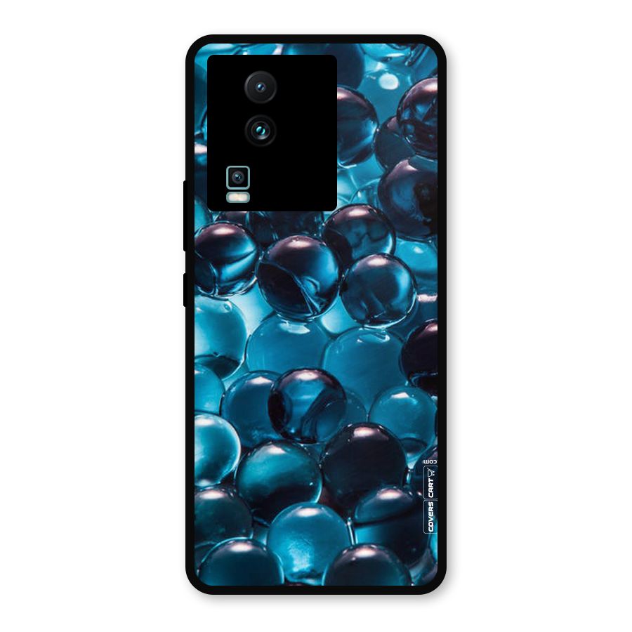 Blue Abstract Balls Metal Back Case for iQOO Neo 7 Pro