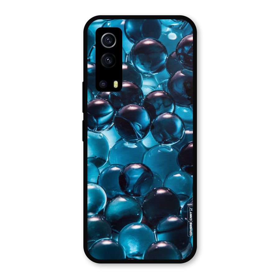 Blue Abstract Balls Metal Back Case for iQOO Z3