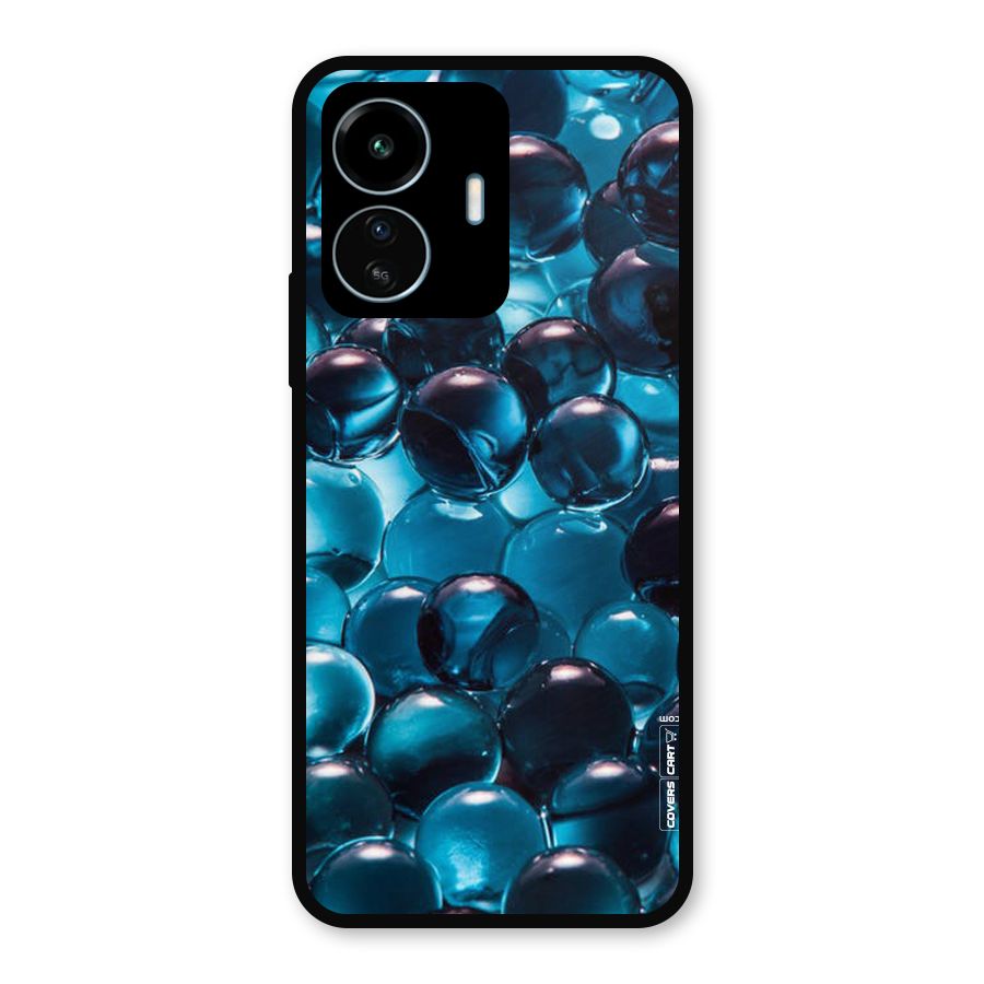 Blue Abstract Balls Metal Back Case for vivo iQOO Z6 Lite 5G