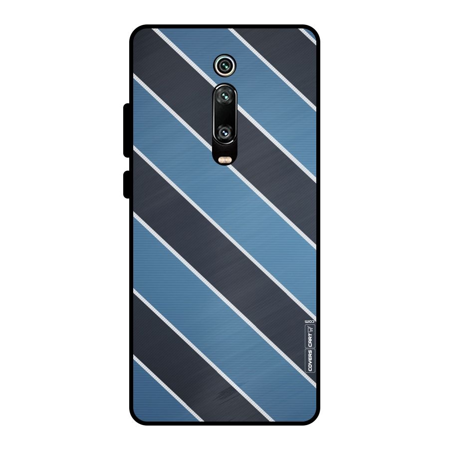 Blue Black Stripes Metal Back Case for Redmi K20