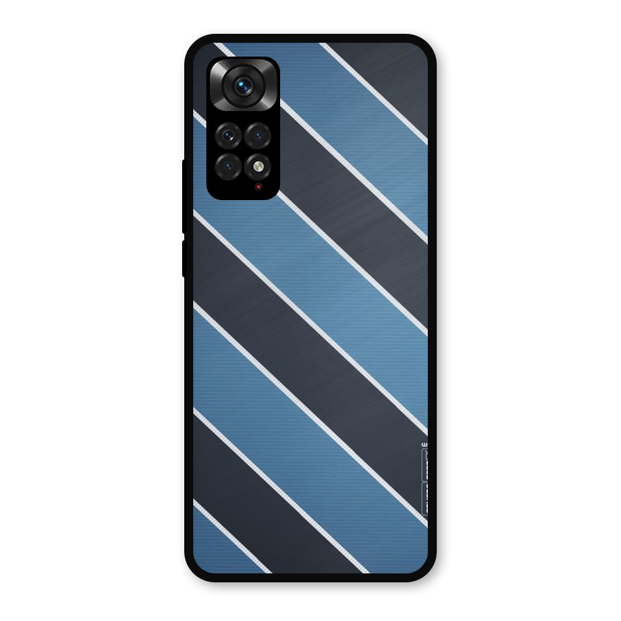 Blue Black Stripes Metal Back Case for Redmi Note 11s