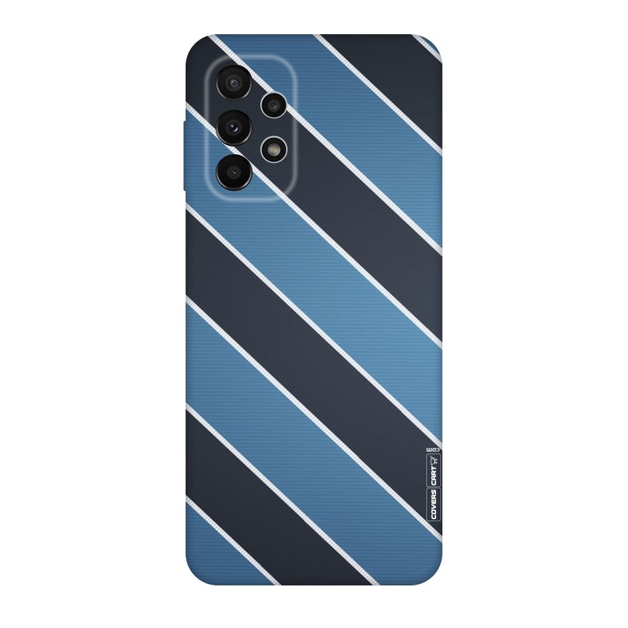 Blue Black Stripes Original Polycarbonate Back Case for Galaxy A23