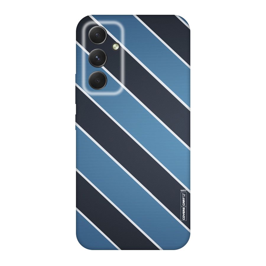 Blue Black Stripes Original Polycarbonate Back Case for Galaxy A54