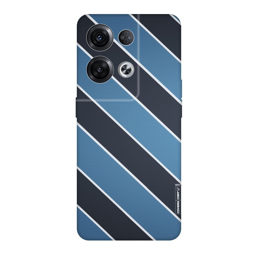 Blue Black Stripes Original Polycarbonate Back Case for Oppo Reno8 Pro 5G