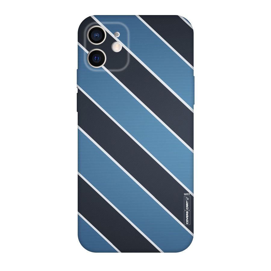 Blue Black Stripes Original Polycarbonate Back Case for iPhone 12