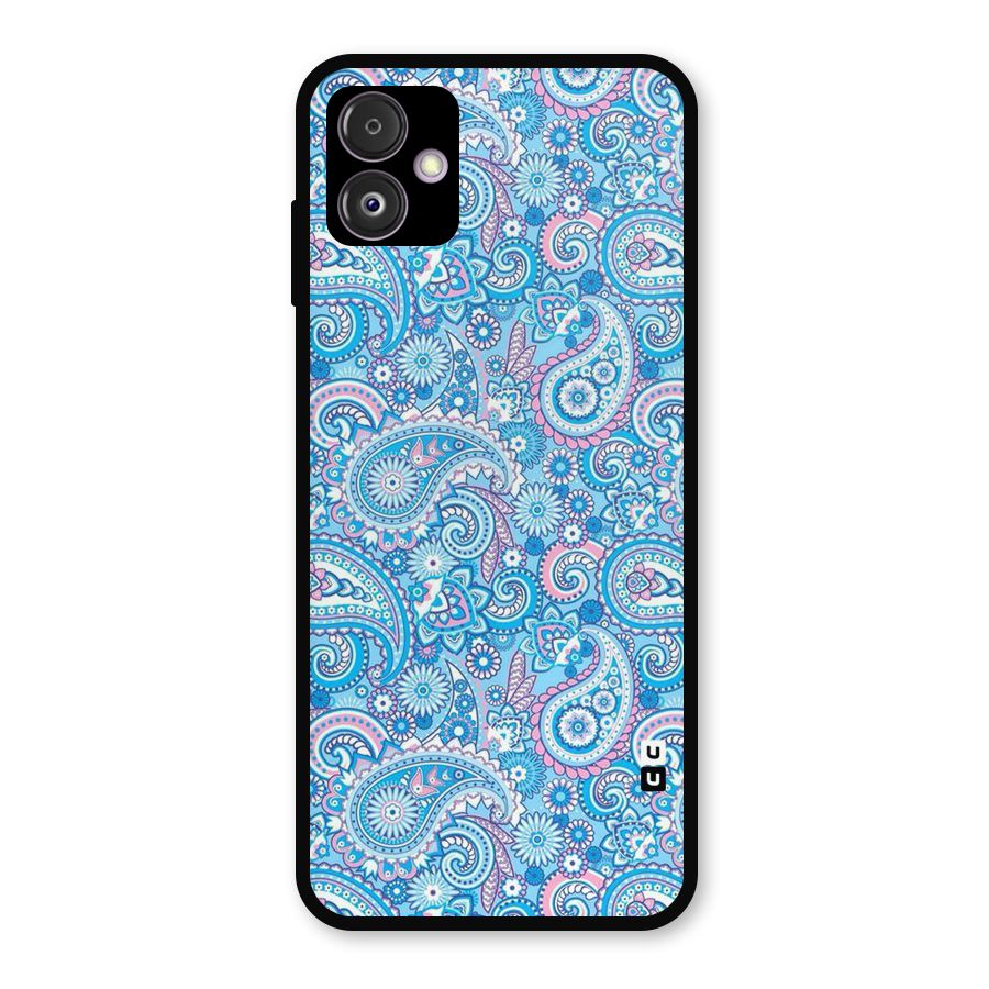 Blue Block Pattern Metal Back Case for Galaxy F14