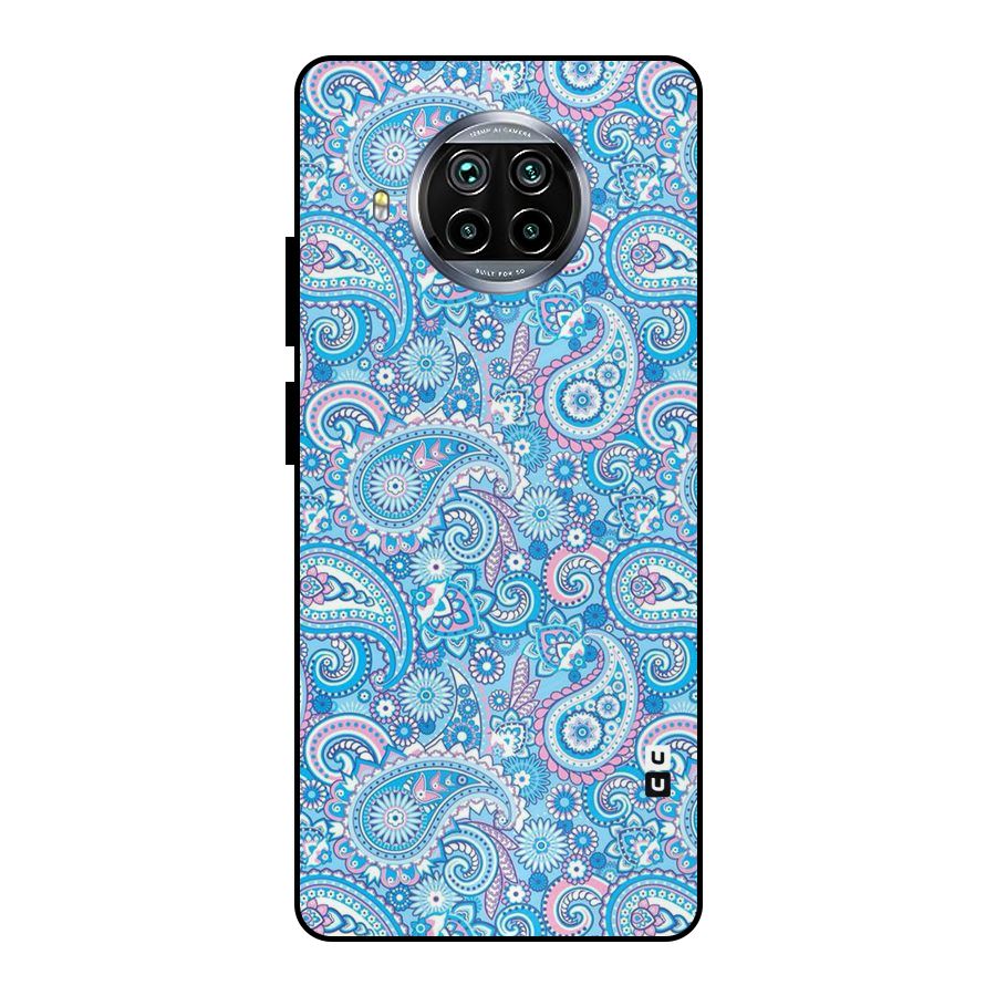 Blue Block Pattern Metal Back Case for Mi 10i
