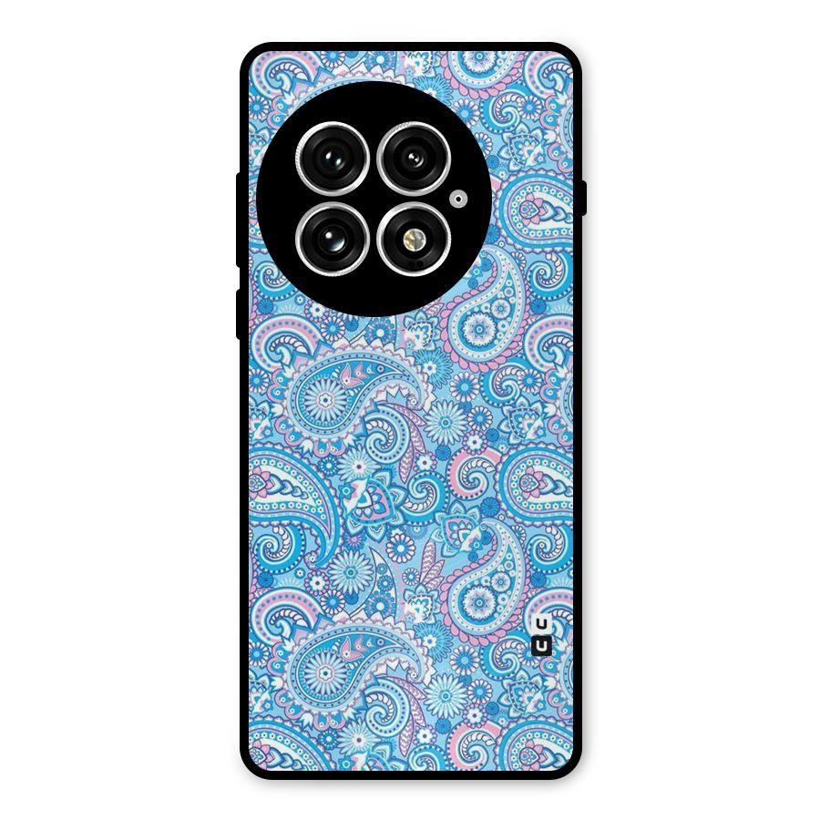 Blue Block Pattern Metal Back Case for OnePlus 13