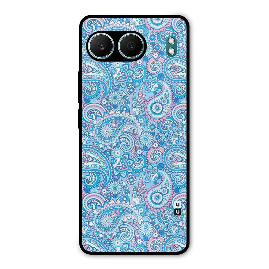 Blue Block Pattern Metal Back Case for OnePlus Nord 4