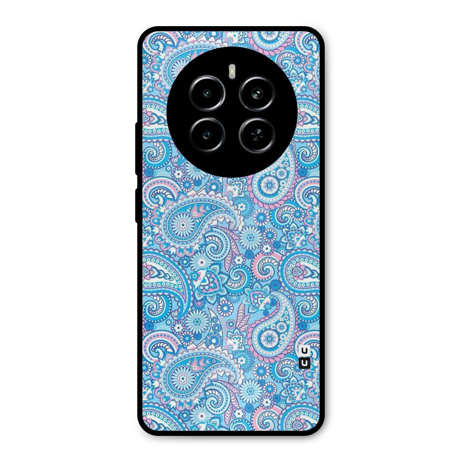 Blue Block Pattern Metal Back Case for Realme P1