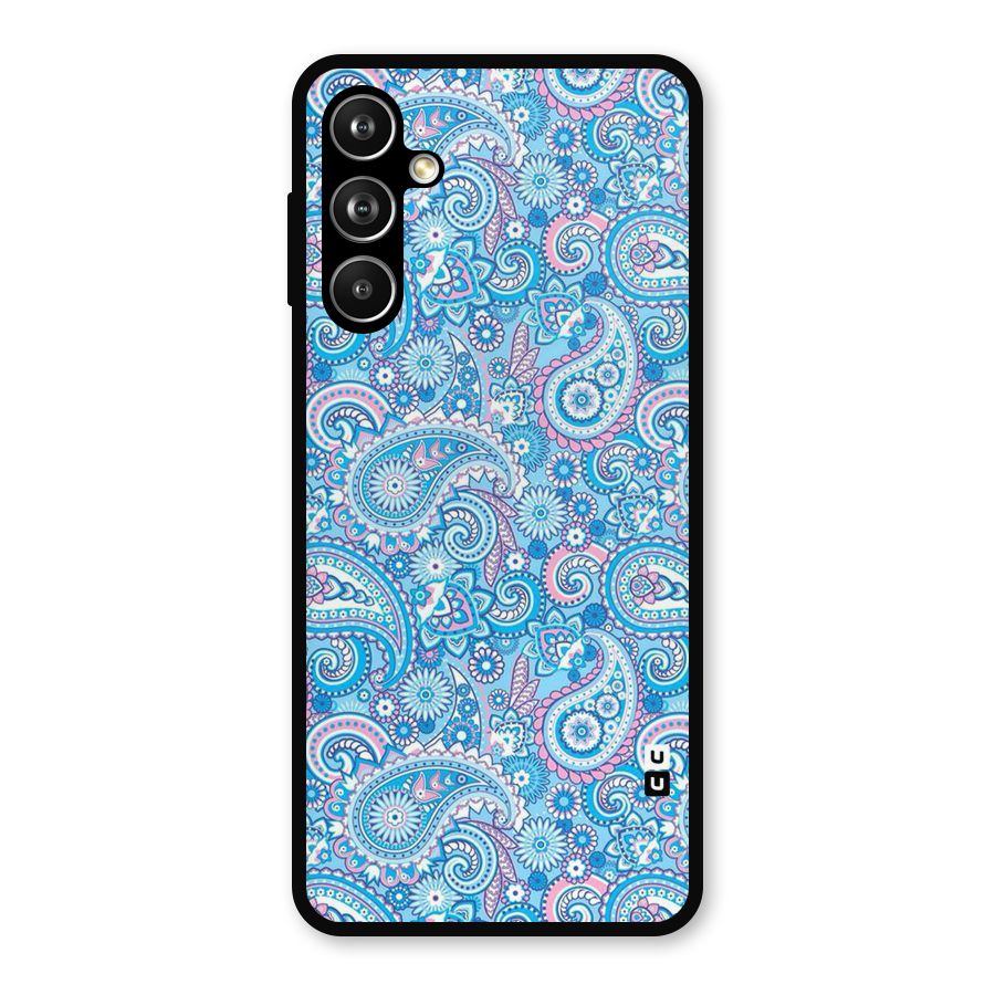Blue Block Pattern Metal Back Case for Samsung Galaxy M54