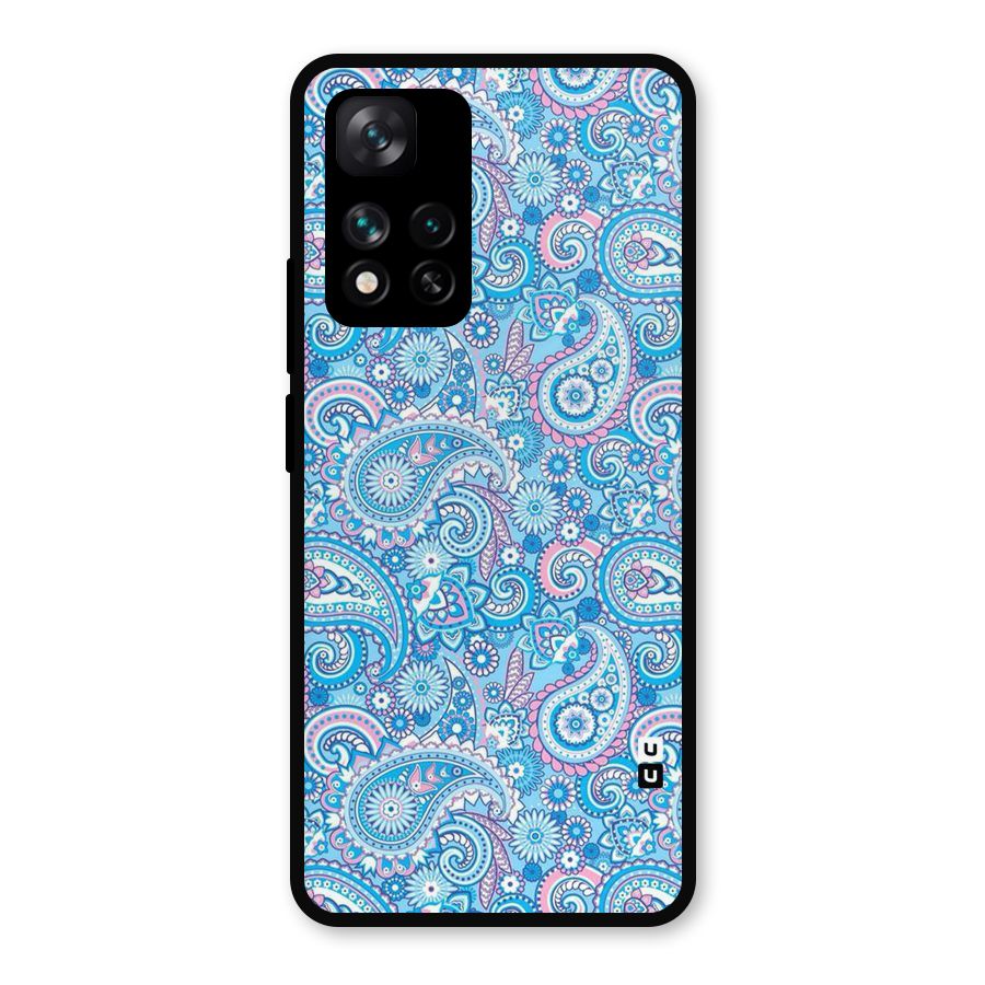 Blue Block Pattern Metal Back Case for Xiaomi 11i Hypercharge 5G