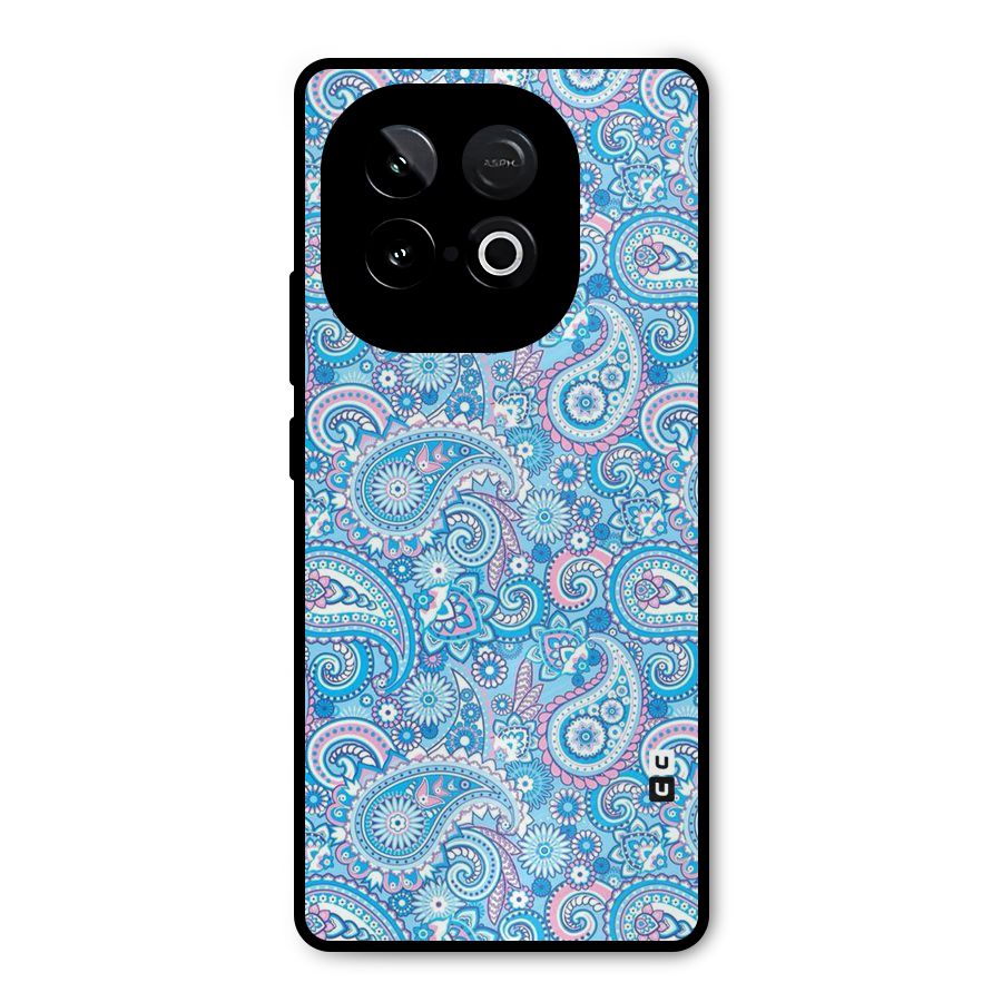 Blue Block Pattern Metal Back Case for iQOO Neo 10