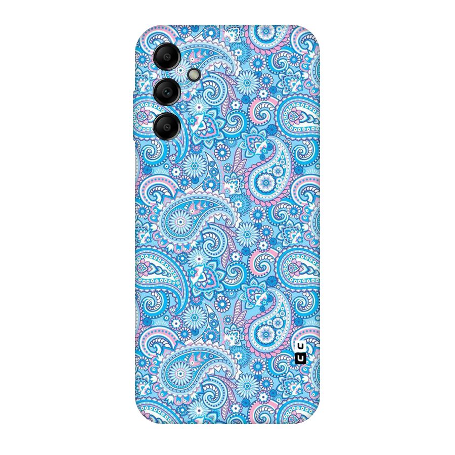 Blue Block Pattern Original Polycarbonate Back Case for Galaxy A14 5G