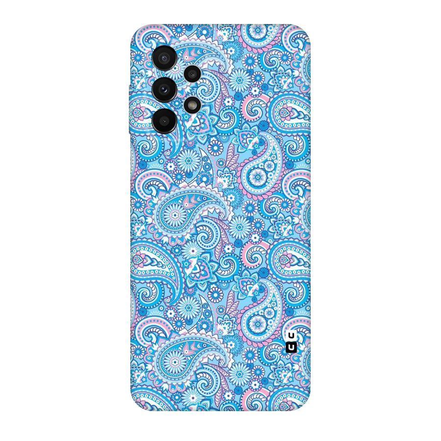 Blue Block Pattern Original Polycarbonate Back Case for Galaxy A23