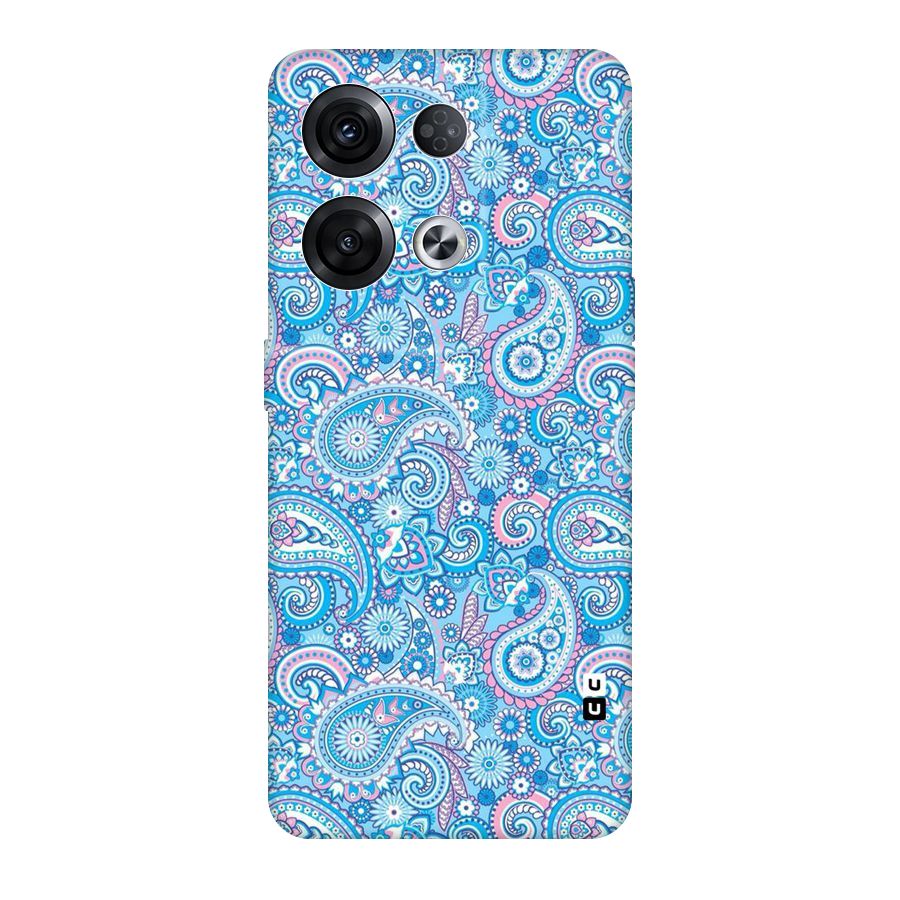 Blue Block Pattern Original Polycarbonate Back Case for Oppo Reno8 Pro 5G