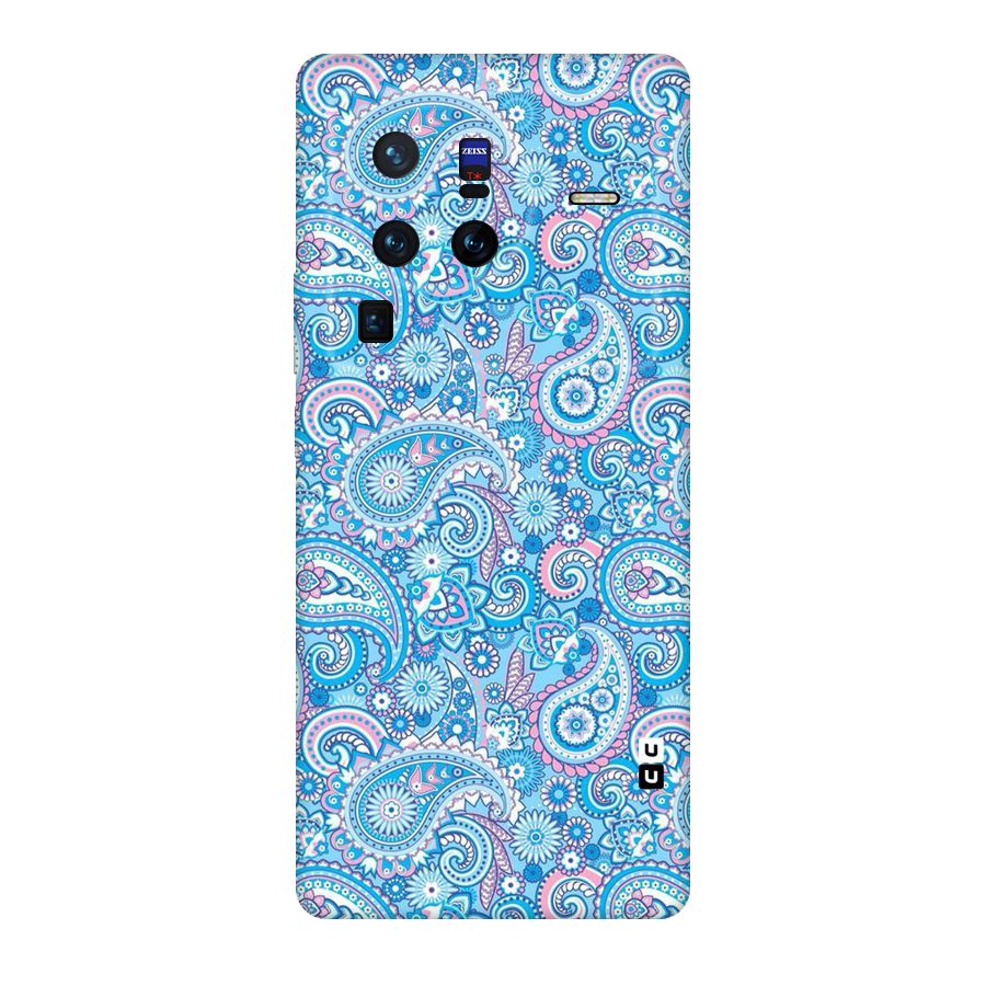 Blue Block Pattern Original Polycarbonate Back Case for Vivo X80