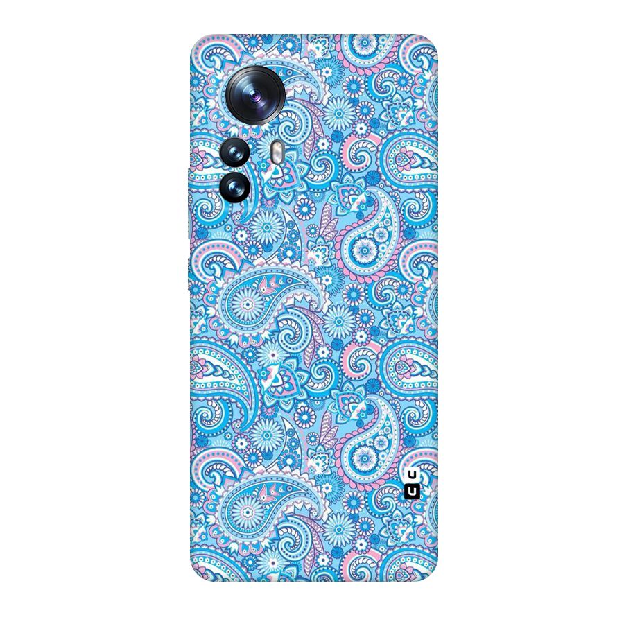 Blue Block Pattern Original Polycarbonate Back Case for Xiaomi 12 Pro