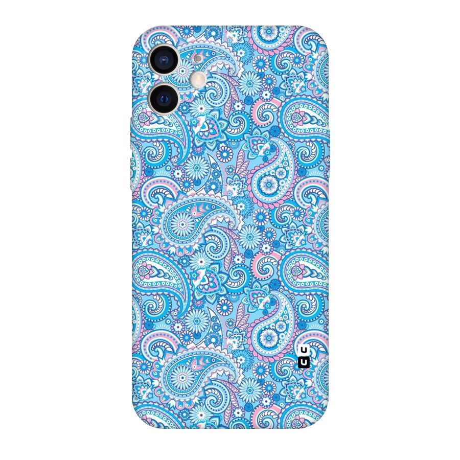 Blue Block Pattern Original Polycarbonate Back Case for iPhone 12