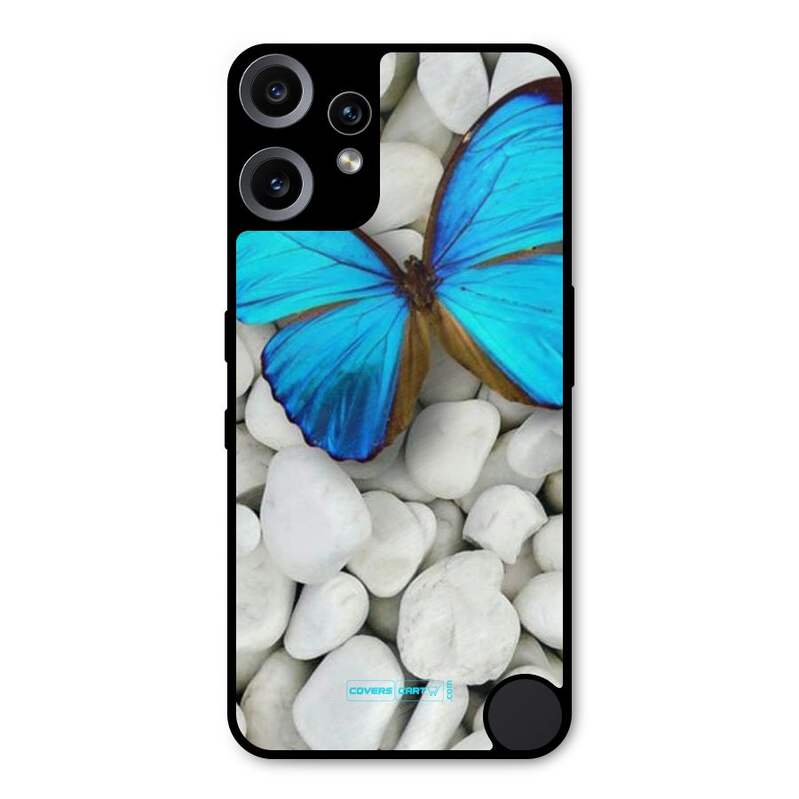 Blue Butterfly Metal Back Case for Nothing CMF Phone 2 Pro