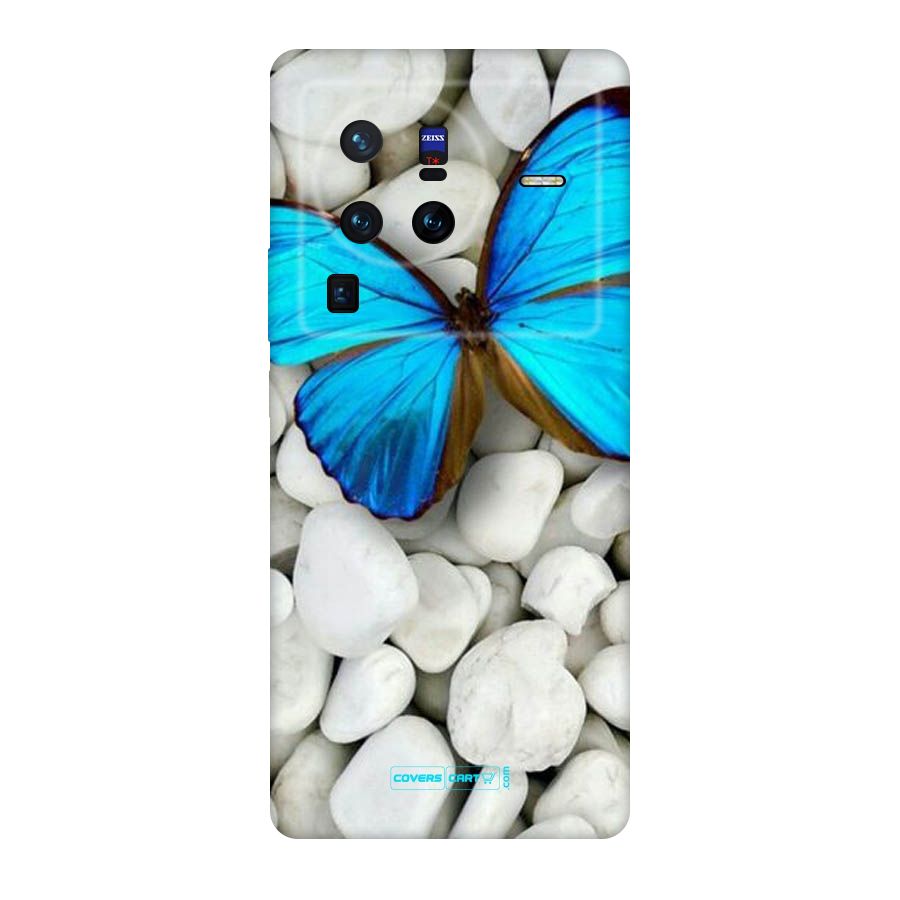 Blue Butterfly Original Polycarbonate Back Case for Vivo X80