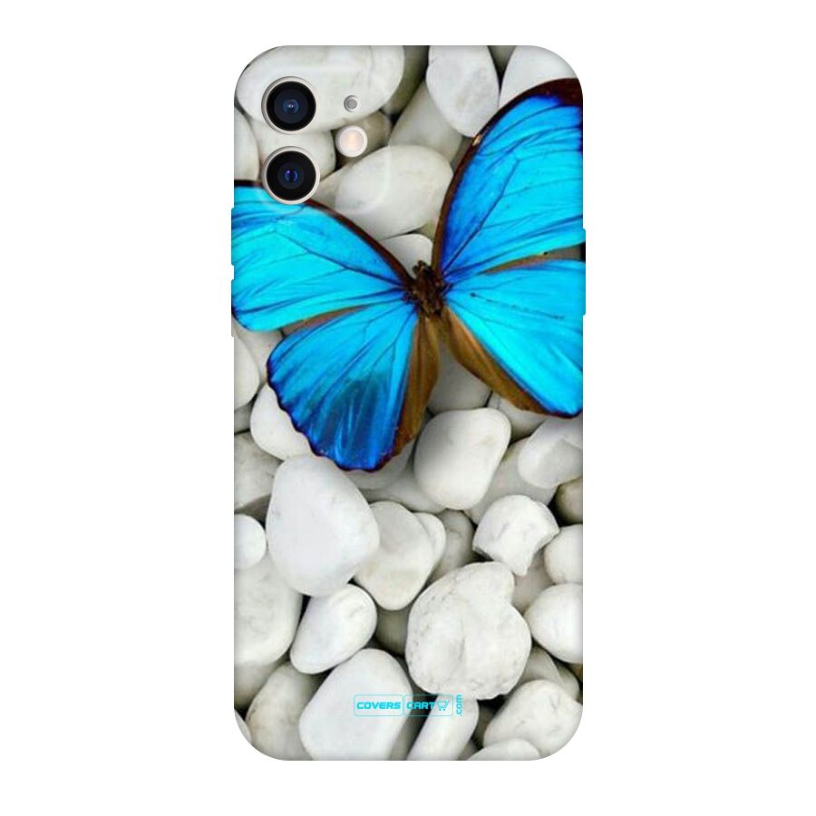 Blue Butterfly Original Polycarbonate Back Case for iPhone 12