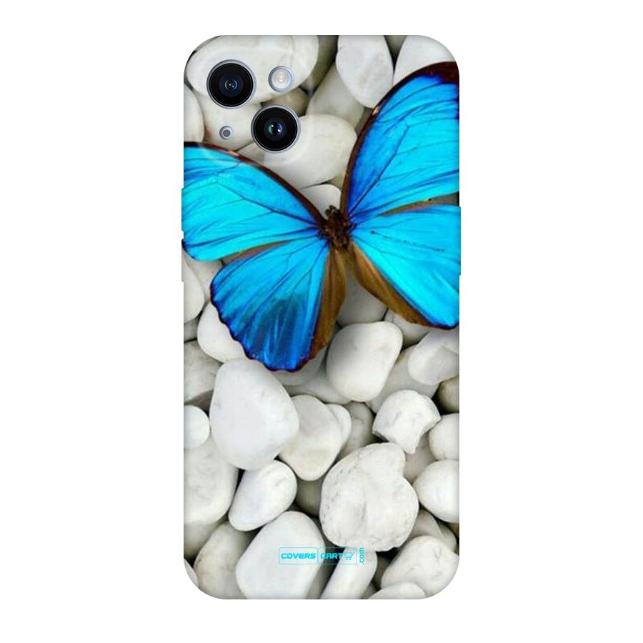 Blue Butterfly Original Polycarbonate Back Case for iPhone 14