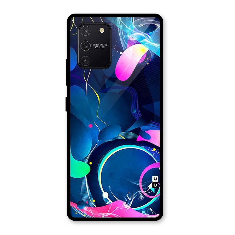 Blue Circle Flow Glass Back Case for Galaxy S10 Lite