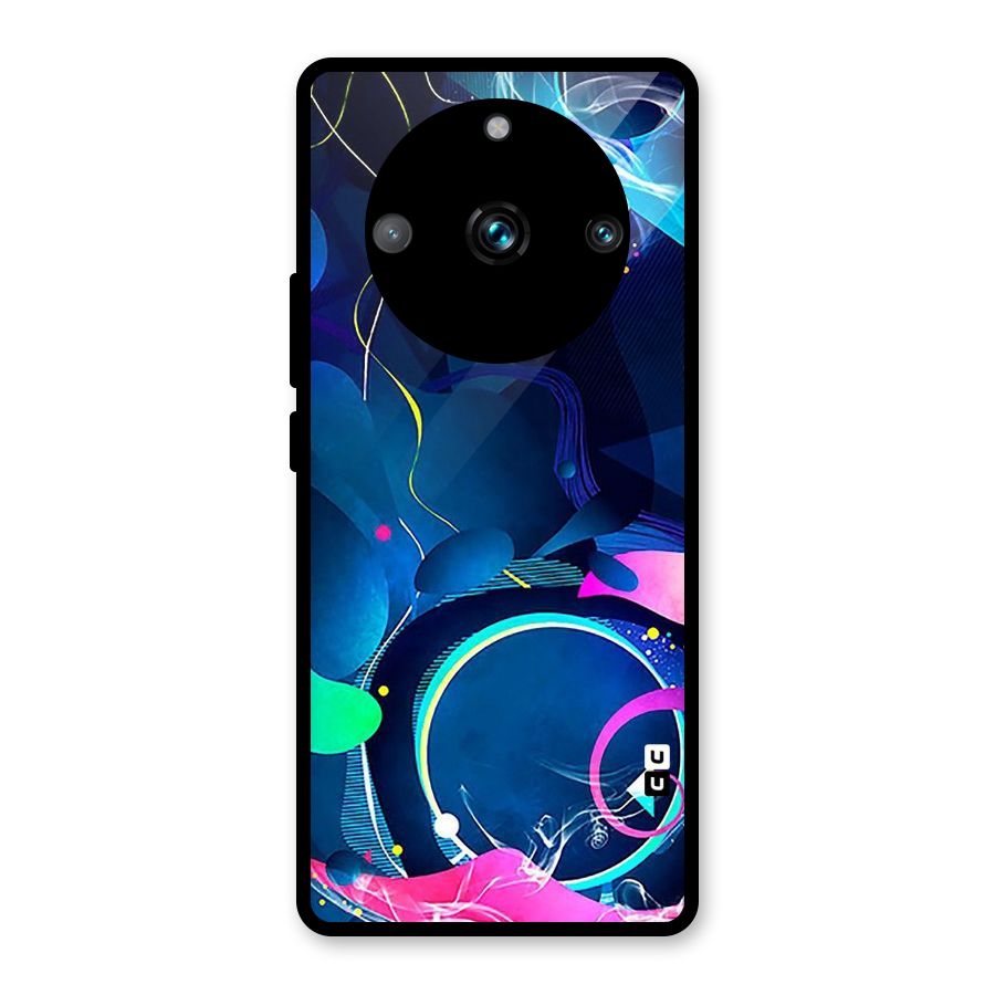 Blue Circle Flow Glass Back Case for Realme 11 Pro