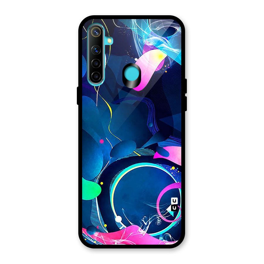 Blue Circle Flow Glass Back Case for Realme Narzo 10