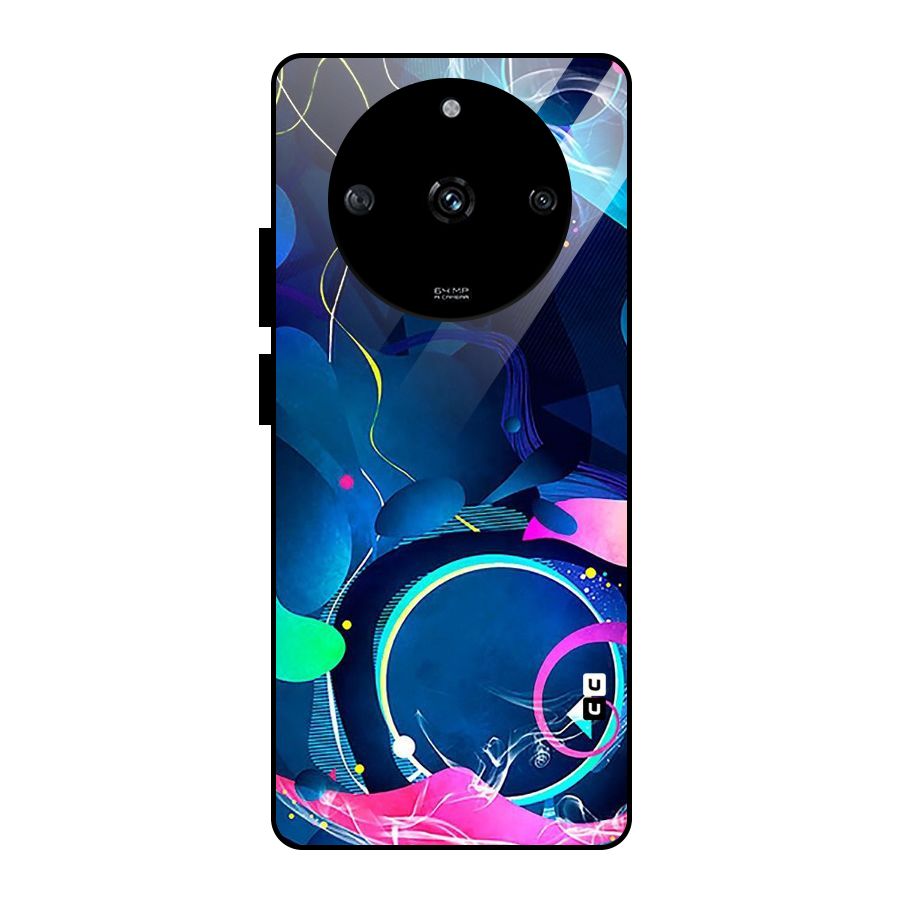 Blue Circle Flow Glass Back Case for Realme Narzo 60 5G