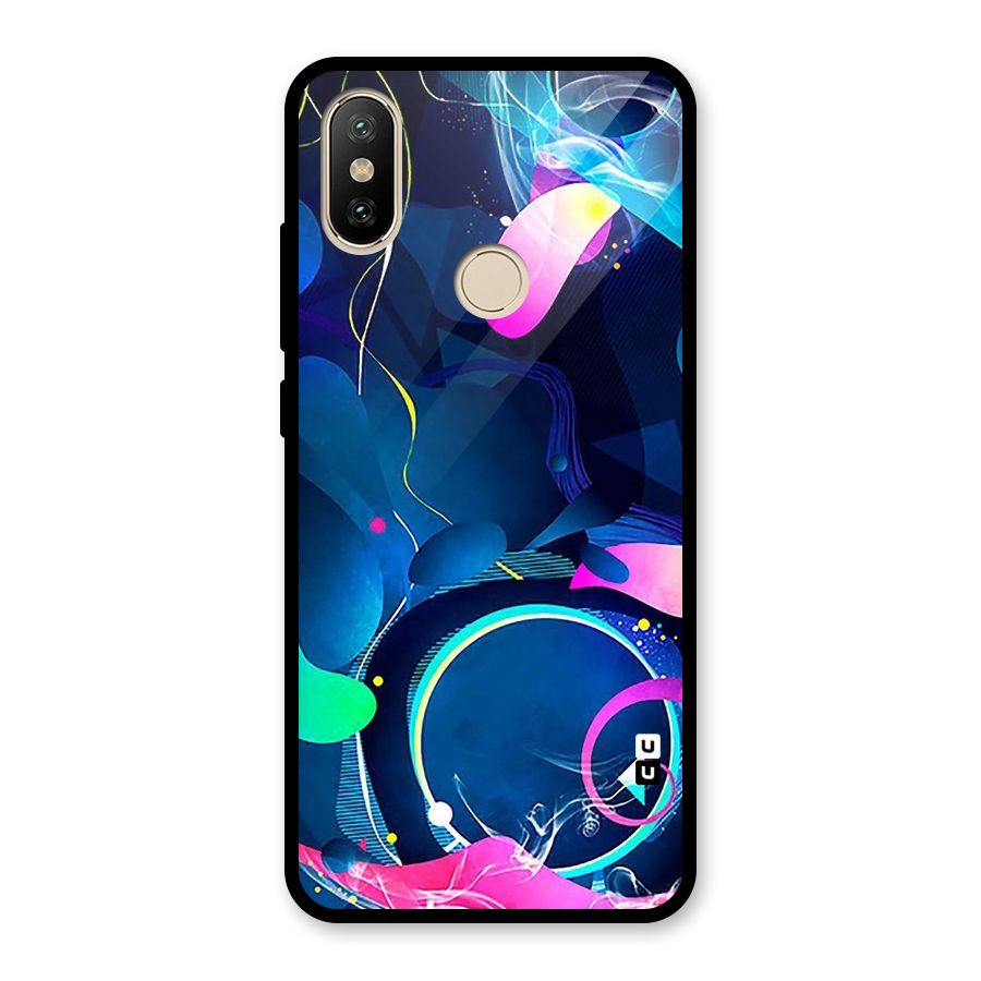 Blue Circle Flow Glass Back Case for Redmi A2