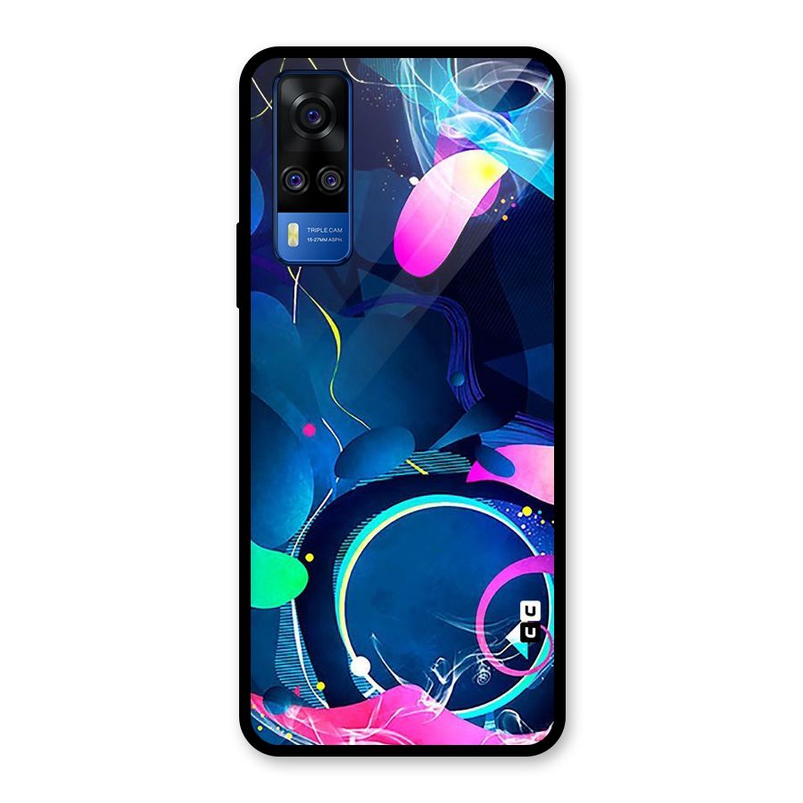 Blue Circle Flow Glass Back Case for Vivo Y31