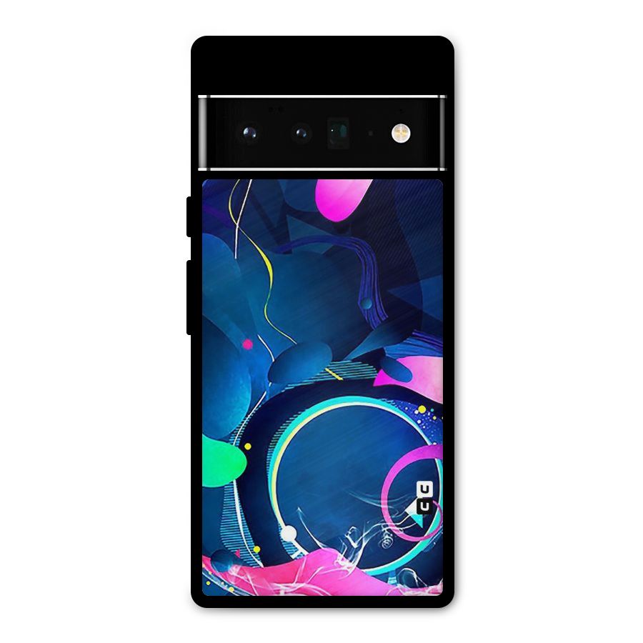 Blue Circle Flow Metal Back Case for Google Pixel 6 Pro
