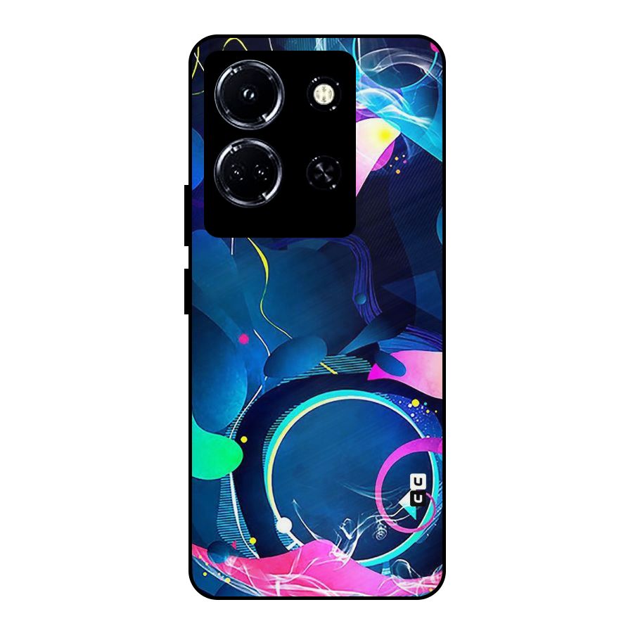 Blue Circle Flow Metal Back Case for Infinix Note 30 5G