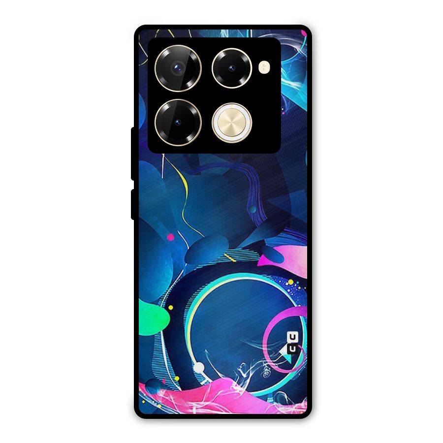 Blue Circle Flow Metal Back Case for Infinix Note 40 Pro Plus