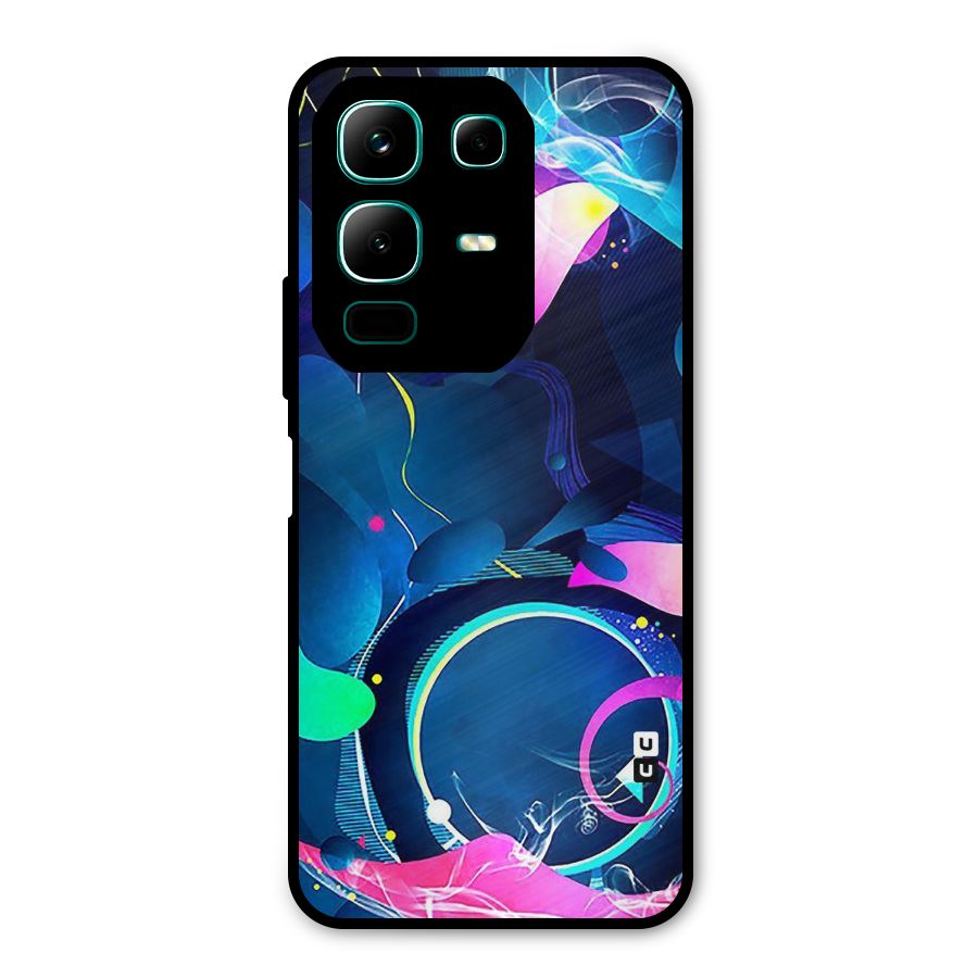 Blue Circle Flow Metal Back Case for Infinix Note 50x