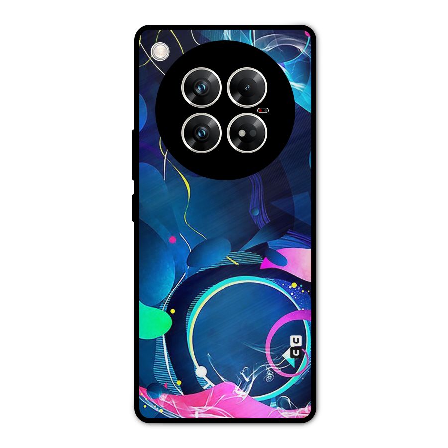 Blue Circle Flow Metal Back Case for Infinix Zero 40 5G