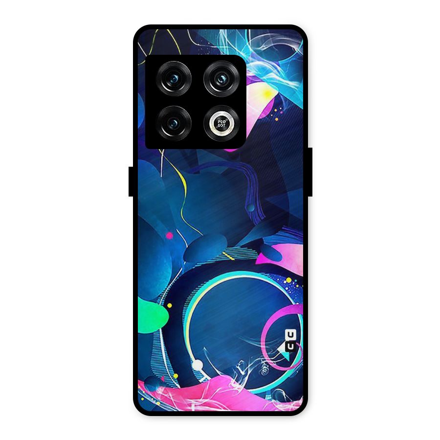 Blue Circle Flow Metal Back Case for OnePlus 10 Pro 5G