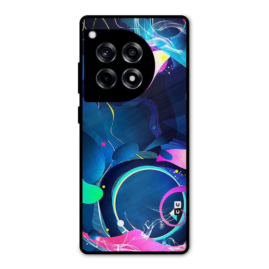 Blue Circle Flow Metal Back Case for OnePlus 12R